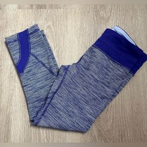 Lululemon|Inspire Crop|Purple/White‎ Stripe|SZ 4